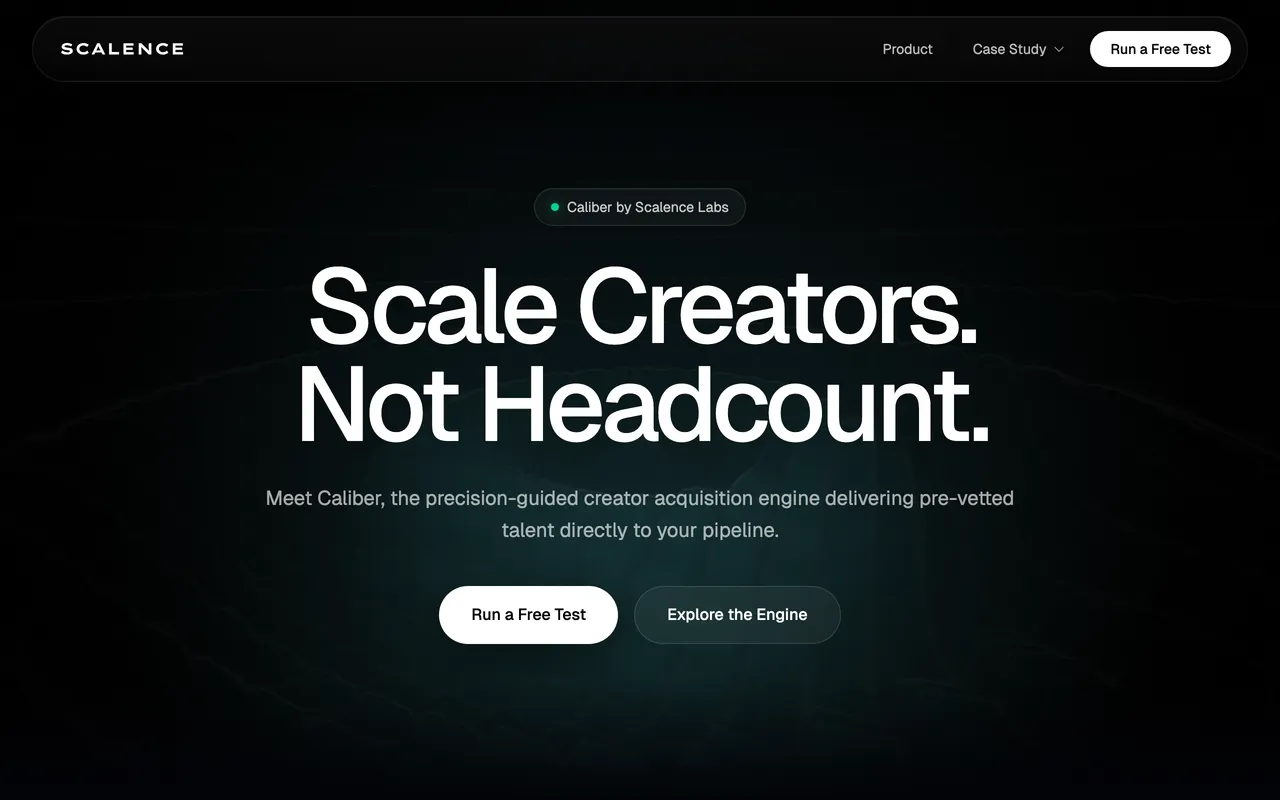 Scalence Labs (스케일런스 랩스) 랜딩 페이지